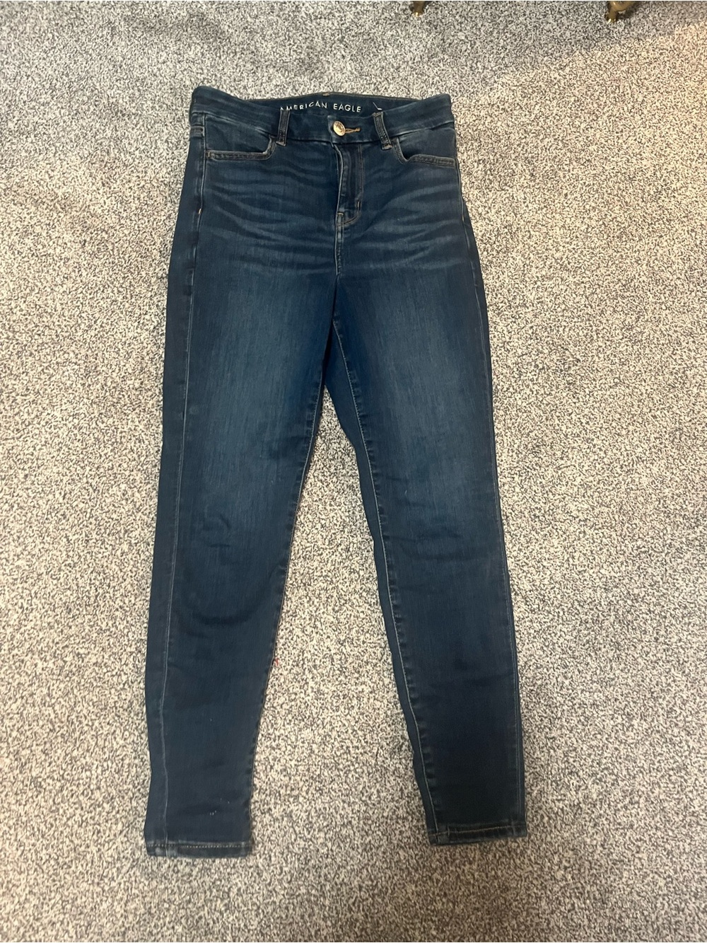 American Eagle Outfitters Dark Indigo High-Rise Skinny Jeans
